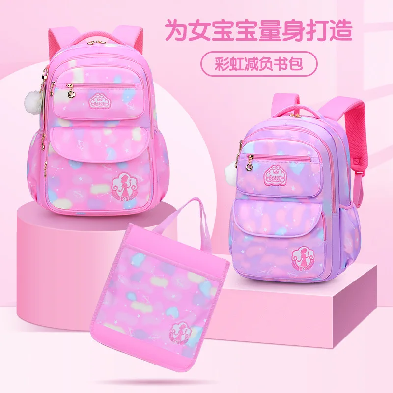 Kids princess school Backpack set waterproof Children School Bags Girls printing Backpack Schoolbags Kids Mochila Infantil Zip