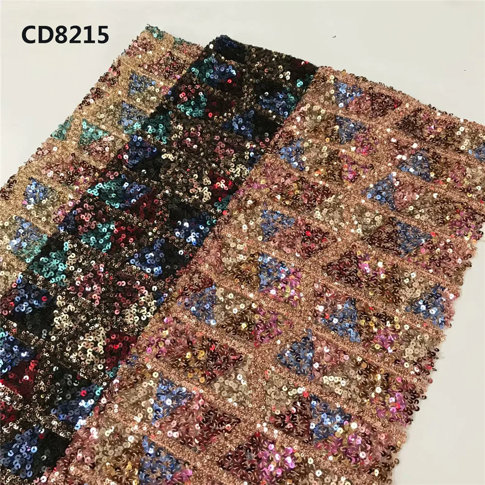 CD8215 Свадебная вышивка кружевная ткань 3D дизайн блестки кружевная ткань для Рождества