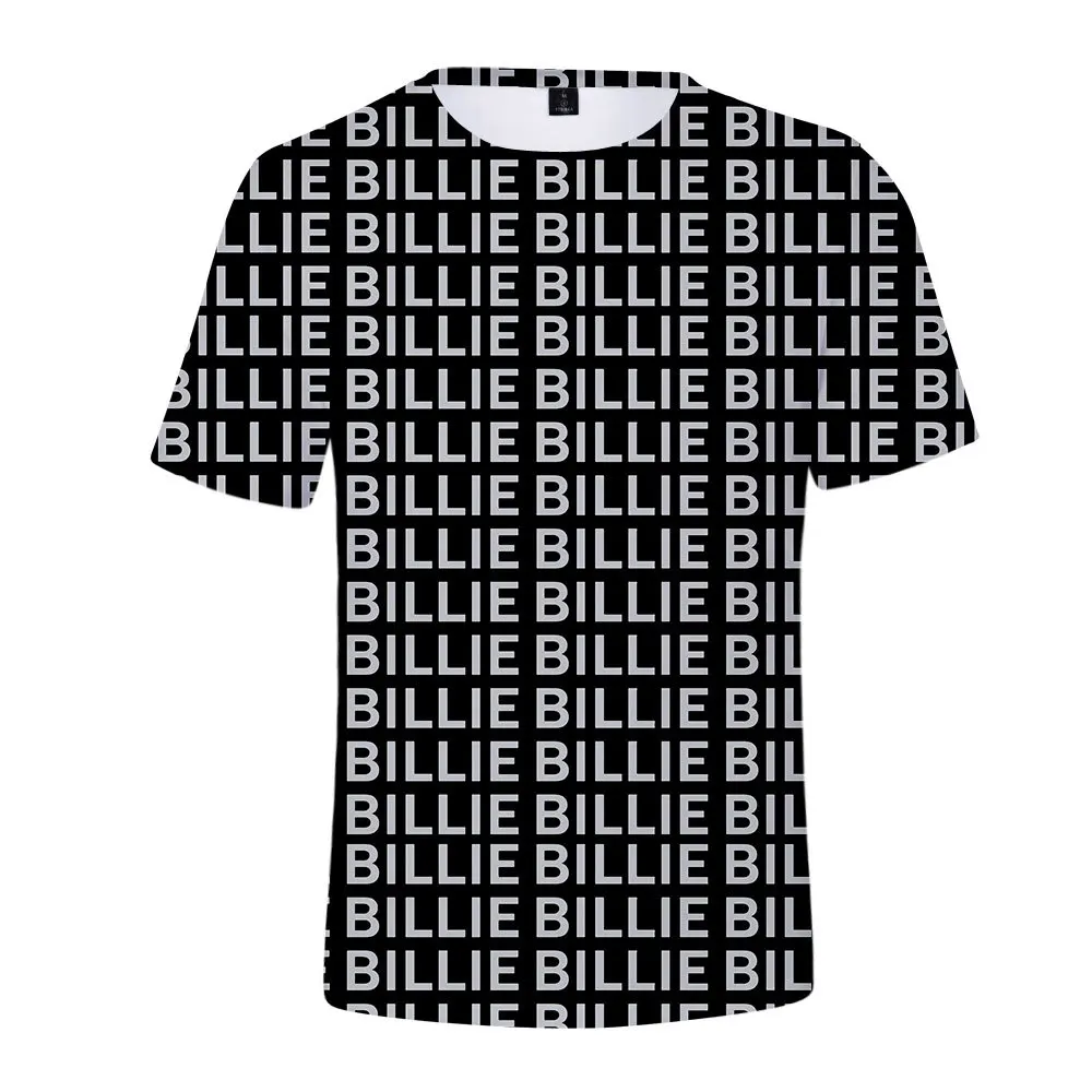 Kpop одежда Billie Eilish зеленая толстовка с капюшоном штаны футболки женская уличная одежда Bad Guy 3D принт новое пальто с надписью Топы футболка костюм - Цвет: Tees