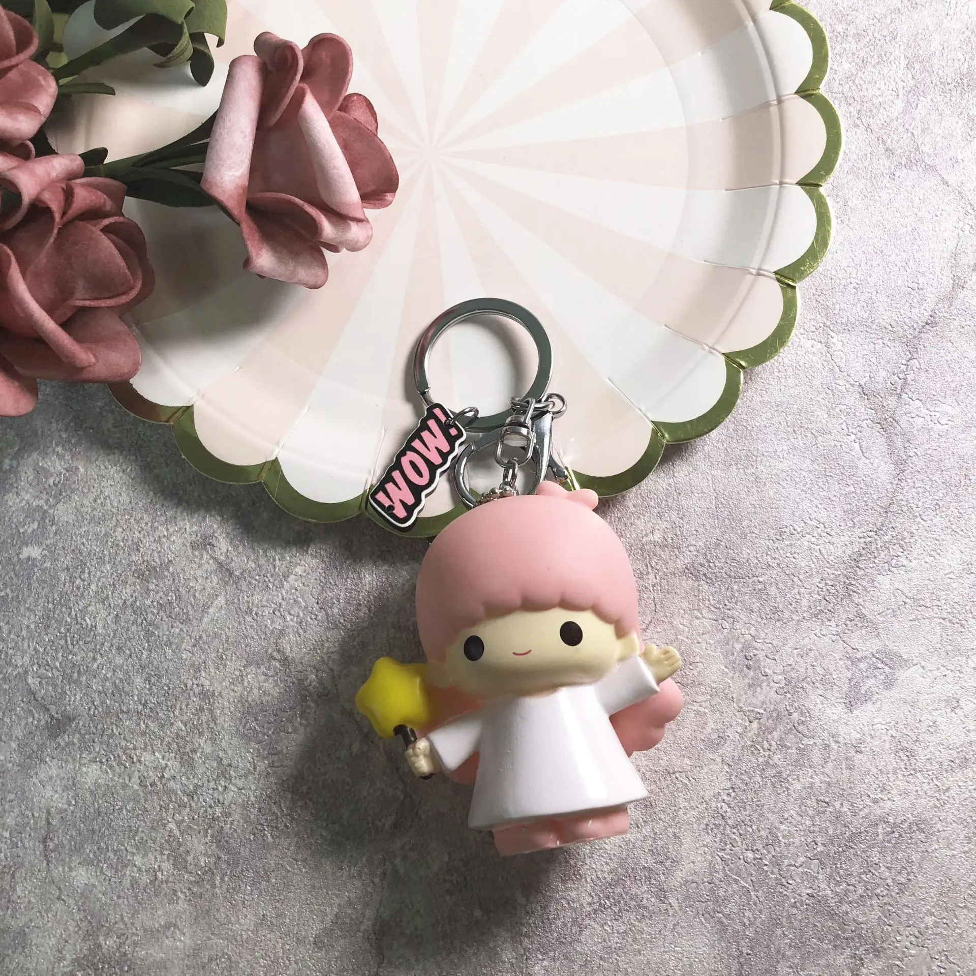 Ins super fire креативная маленькая свежая пара Ангел кукла брелок сумка Подвеска