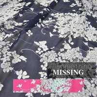silk chiffon fabric dress navy small floral large wide 100 real thin dress scarf cloth diy sewing tissue