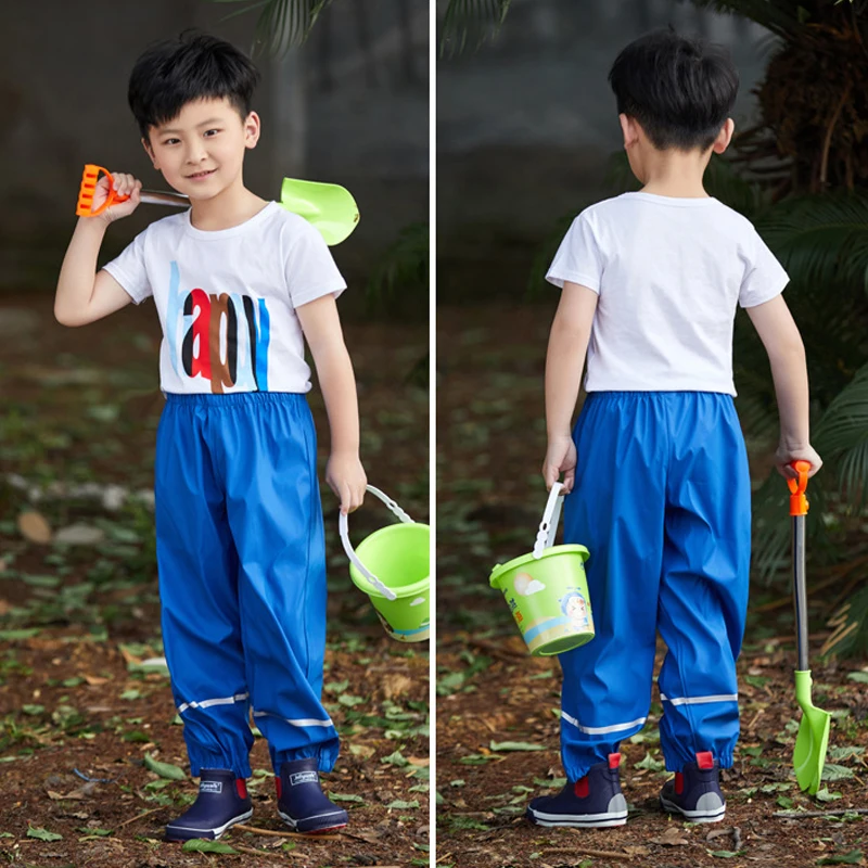 2021 непромокаемые штаны для мальчиков из искусственной кожи водонепроницаемые