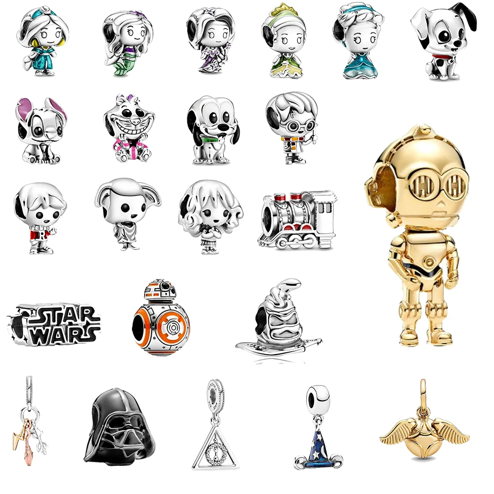 

925 Sterling Silver Pendants Little Boys & Girls HP Charms Beads Fit Original Pandora Bracelet DIY Charms For Jewelry Making