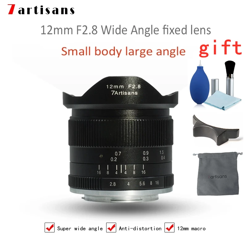 7artisans 12 мм f2.8 ультра широкоугольный объектив для Canon EOSM Fuji FX M43 E mount APS C