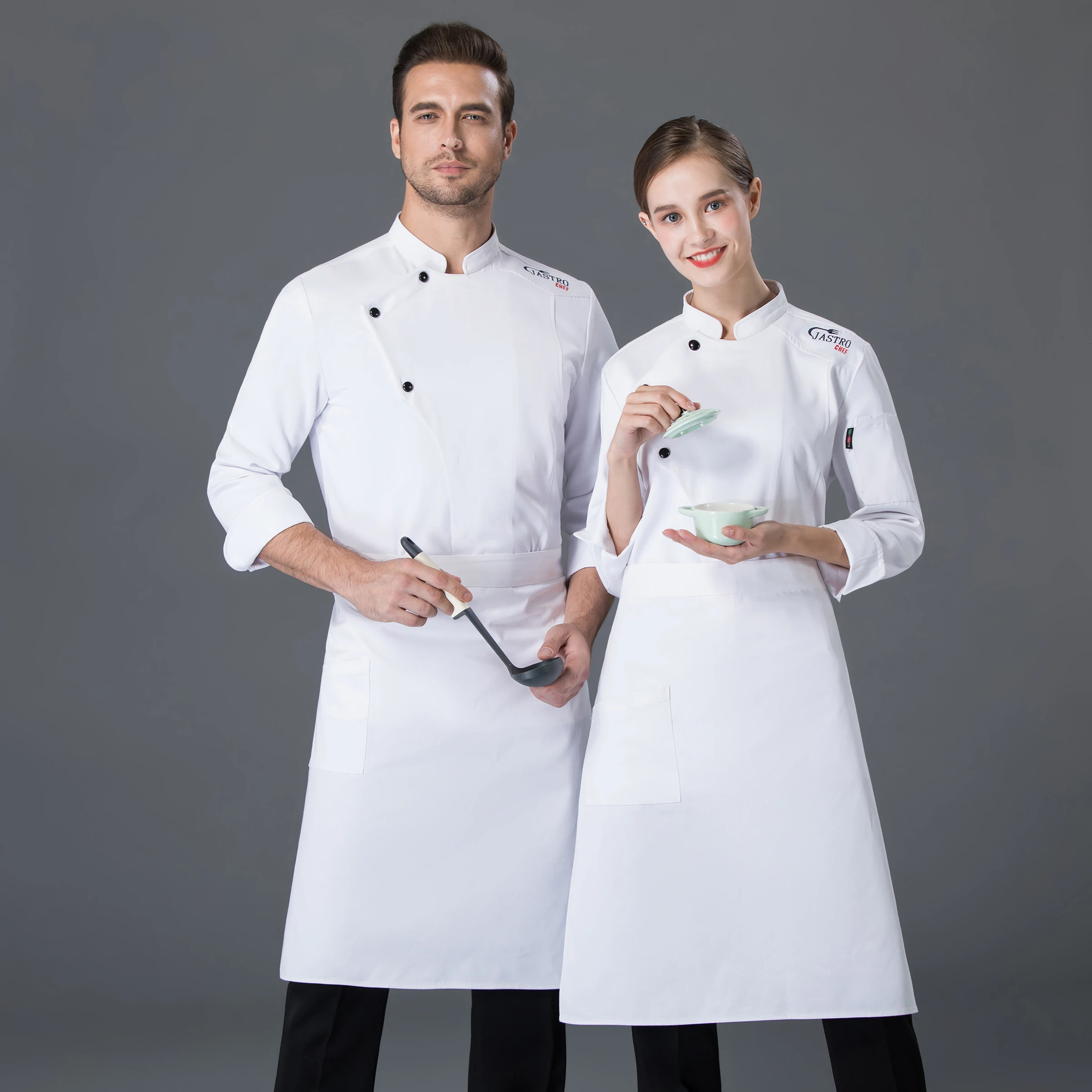 Унисекс мастер куртка шеф-повара гостиницы, ресторана шеф-повар, официант форма Еда Услуги Кухня Топ Ресторан хлебобулочные Парикмахерская общественного питания одежда для приготовления пищи