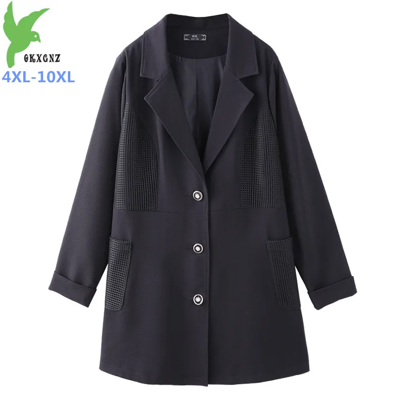 Женский блейзер с длинным рукавом размеры до 10XL|Женские пиджаки| |