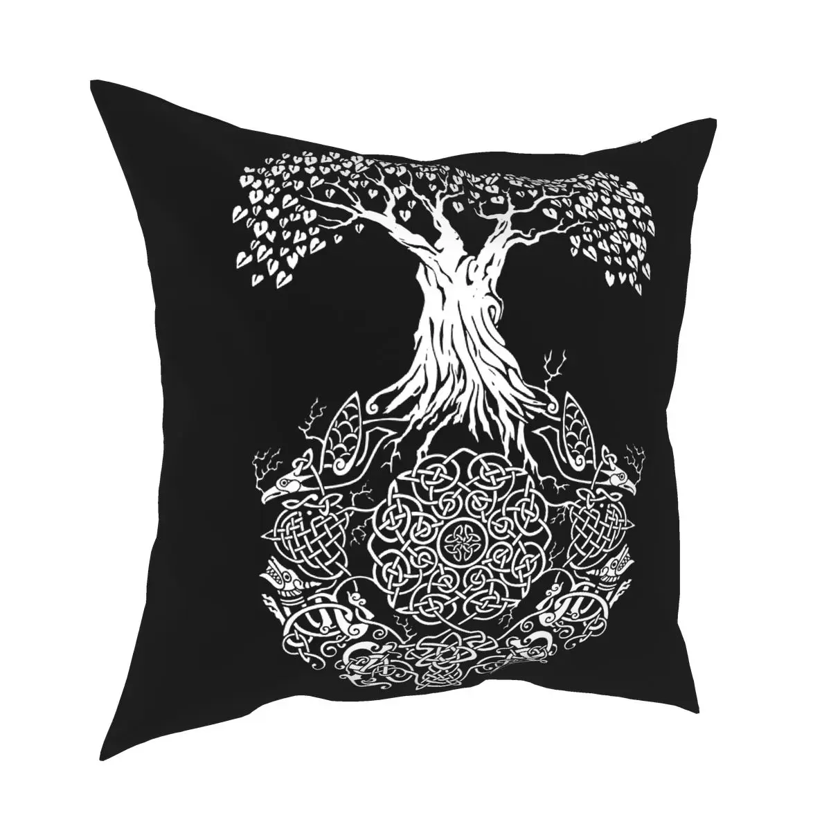 

Tree Of Life Vikings Valhalla Son Of Odin Pillow Cover Decoration Cushions Throw Pillow for Sofa Polyester Double-sided Printing
