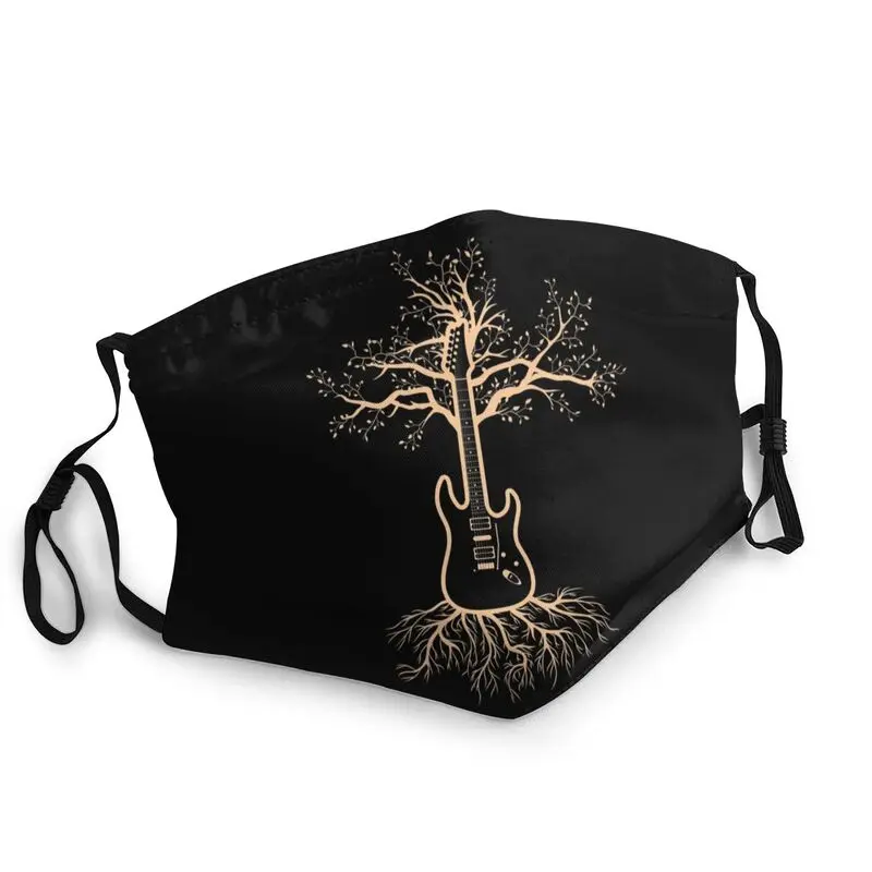 

Guitar Tree Of Life Breathable Face Mask Men Women Guitarist Music Gift Dustproof Protection Cover Respirator Mouth Muffle