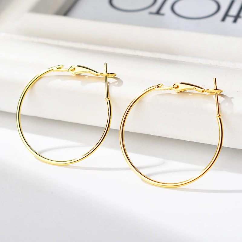 10 шт./лот 30 мм DIY серьги для изготовления ювелирных изделий металлические круглые