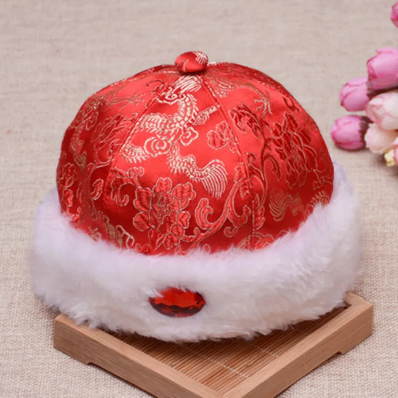 Hat Новогодний комбинезон для новорожденных, ползунки, одежда для маленьких мальчиков и девочек, комбинезон в китайском стиле, Детская верхняя одежда - Цвет: Hat