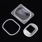 Отражатель для светодиодных линз COB chip набор абажуров, 1-10 шт., линза + отражатель + Силиконовое кольцо, Абажур для светодиодного прожектора сделай сам