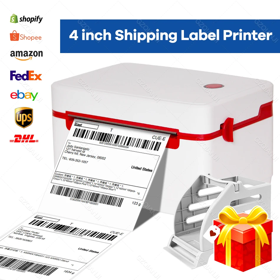 Cheap Usb buetooth envio térmico endereço da impressora waybill 100 110mm envio impressora de etiquetas para o rolo de papel de etiqueta logística expressa