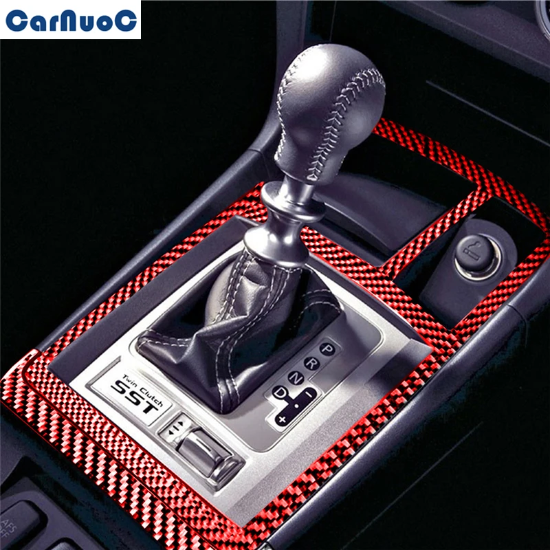 

Для Mitsubishi Lancer 2008-2015 GTS Автомобильная ручная панель переключения передач Красная отделка переводная наклейка из углеродного волокна стикеры...