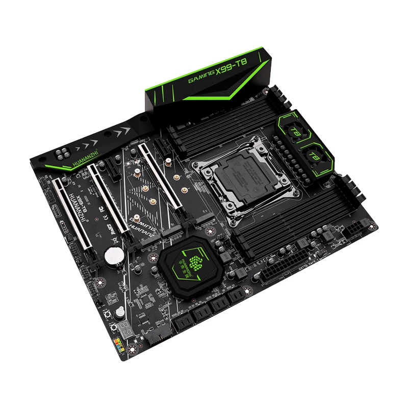 Материнская плата HUANANZHI X99 t8 с разъемом M.2 NVME NGFF Wi Fi USB 3 0 порты 8 * SATA3.0|Материнские