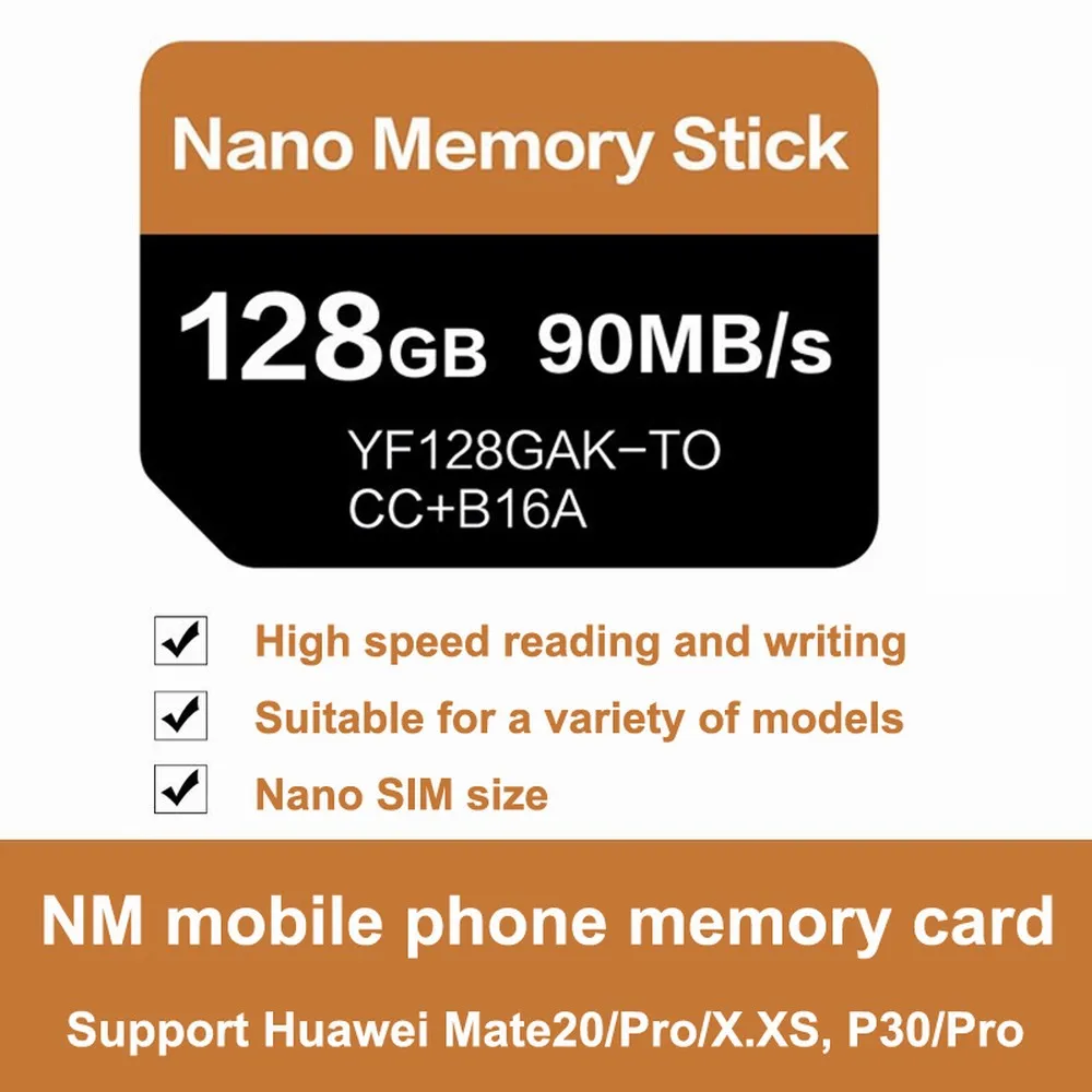 Nano Memory Stick NM карта для huawei P30 Pro 128 ГБ 90 МБ/с./с nm-карта с USB3.1 Gen 1 type-C двойное использование TF/NM кардридер