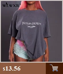 WLWXR Хлопковая женская белая негабаритная Футболка женская Свободная футболка с буквенным принтом и круглым вырезом Harajuku женская летняя футболка