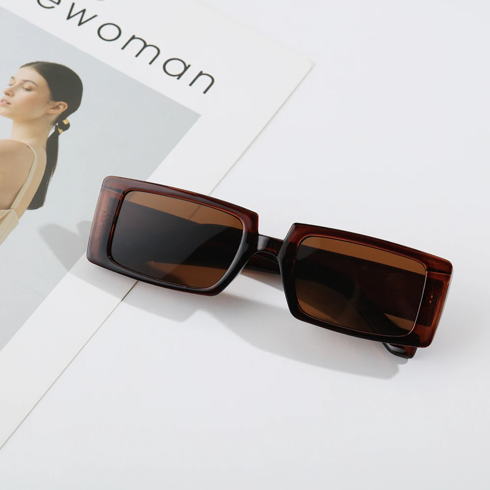 Модные Винтажные Солнцезащитные очки Женские Ретро прямоугольные