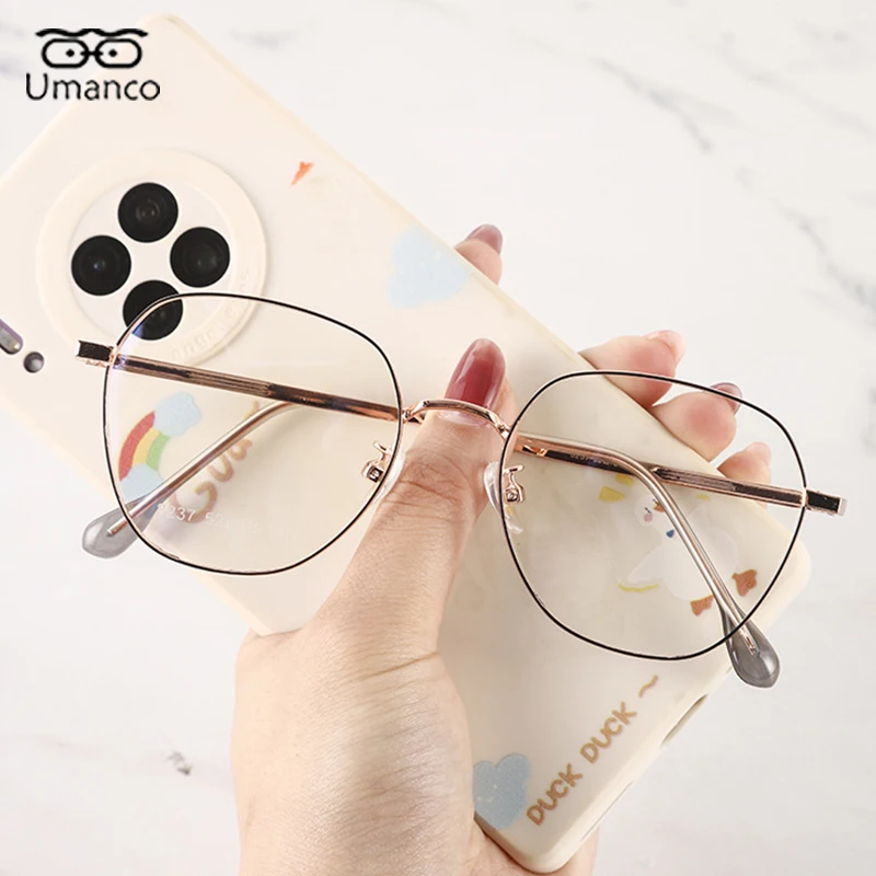 

Винтажные круглые Ультра легсветильник блокирующие светильник очки для женщин и мужчин металлическая оправа модные плоские зеркальные оч...