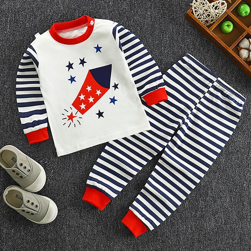 04 От 6 месяцев до 3 лет унисекс; детская одежда; bopajamas; комплекты для новорожденных; хлопковая одежда для маленьких девочек; одежда для сна; Комплект для маленьких девочек; унисекс - Цвет: 04