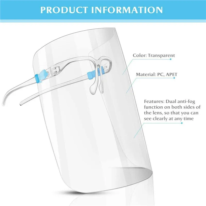 Прозрачный защитный козырек для лица унисекс защитные очки от масла и лука