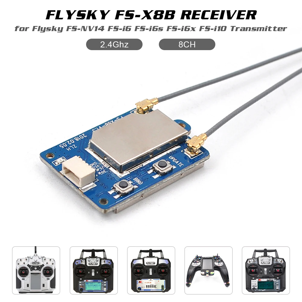 Flysky FS X8B приемник 8CH 2 4G i Bus с помощью которого можно/PPM для Nirvana NV14 i6 i6s i6x i8 i10