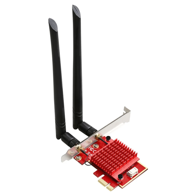 

WiFi6 AX200 Bluetooth 5.0 Wireless Net Card 3000Mbps Dual-band Antenna Web Card