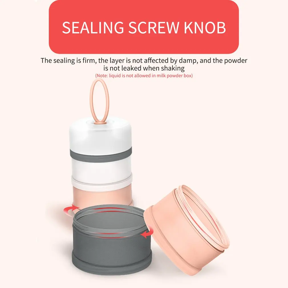 4-секционный измельчитель для специй с Портативный младенец сухое молоко коробке