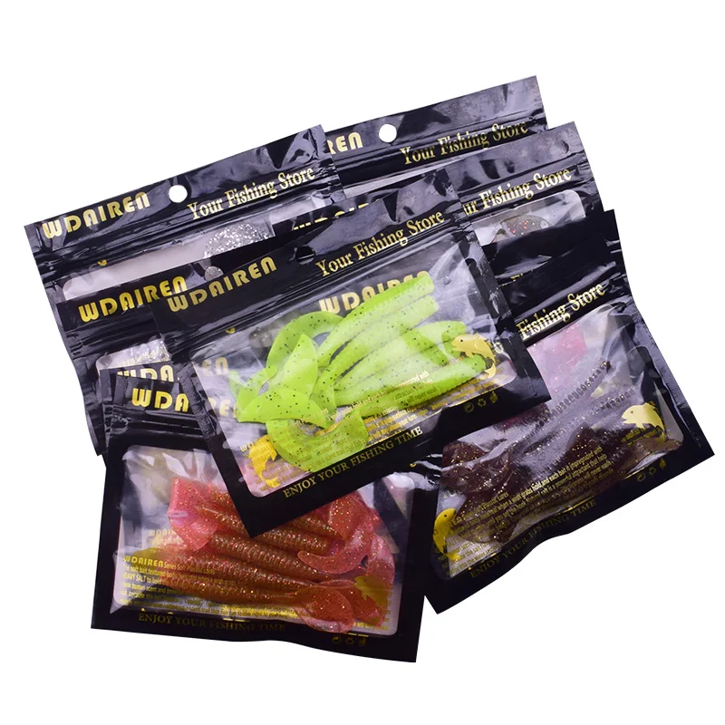 

5PCS Fishing Worm Soft Lure Fishy Smell Jig Wobblers Silicone 8cm 4.3g Artificial Bait Long Tail Swimbait Bass Pike Pesca Tackle