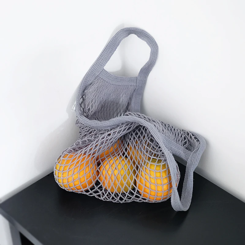 

Качественная хлопковая Сетчатая Сумка для шопинга многоразовые Сетка Строка фруктов сумки руки способа носить пляжная сумка из плетеной с...