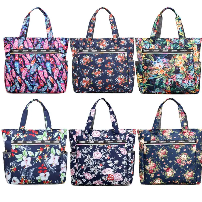 

2020 Newest Style Womens Handbags Lady Casual Shopping Bags Large Capacity Totes Different Flower Print Handbags Bolsa Feminina