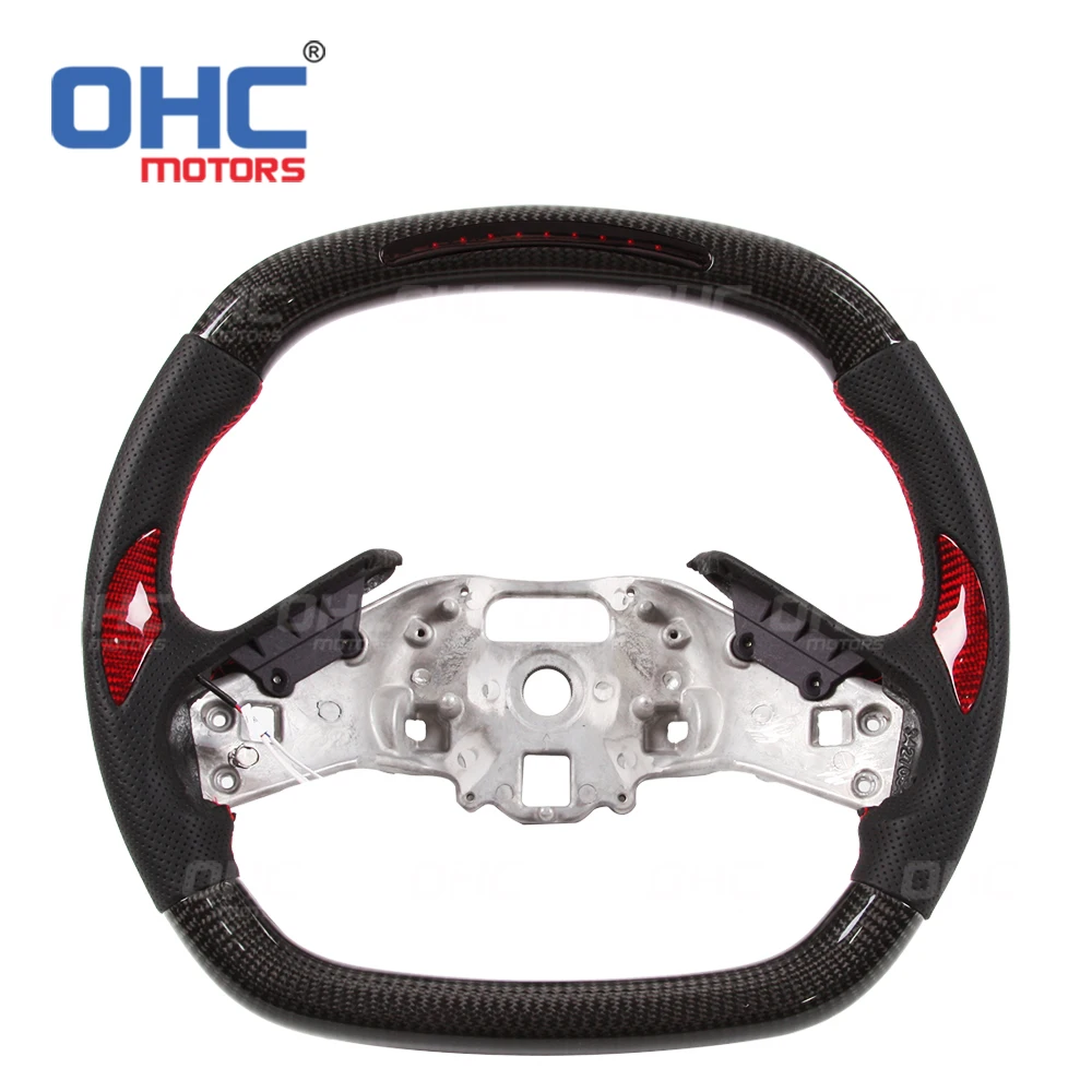 

LED Smart Carbon Fiber Steering Wheel Compatible With Chevrolet Corvette C8 OHC Motors