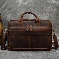 men briefcase genuine leather laptop bag 15 6 pc doctor lawyer computer bag cowhide male briefcase cow leather men bag