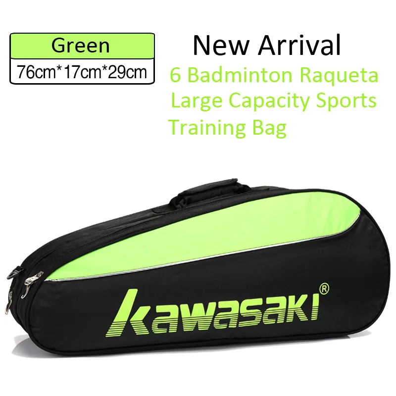 Kawasaki теннис бадминтон рюкзак для ракеток 6 бадминтон Raqueta большой емкости один Shouders диагональный крест портативная тренировочная сумка