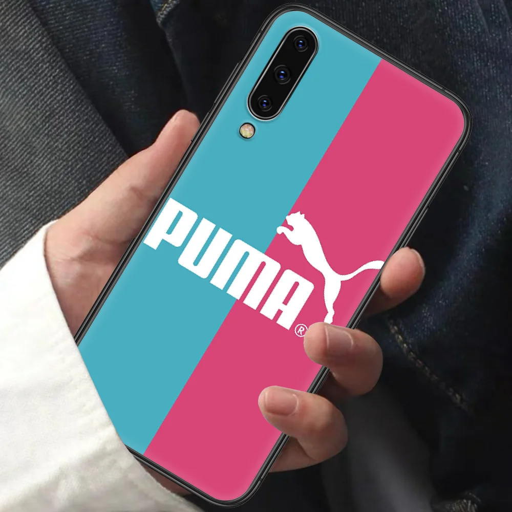 

Sports Leopard Brand Puma Phone Case For Samsung Galaxy A10 A20 A30 E A40 A50 A51 A70 A71 A J 5 6 7 8 2016 2017 2018 black