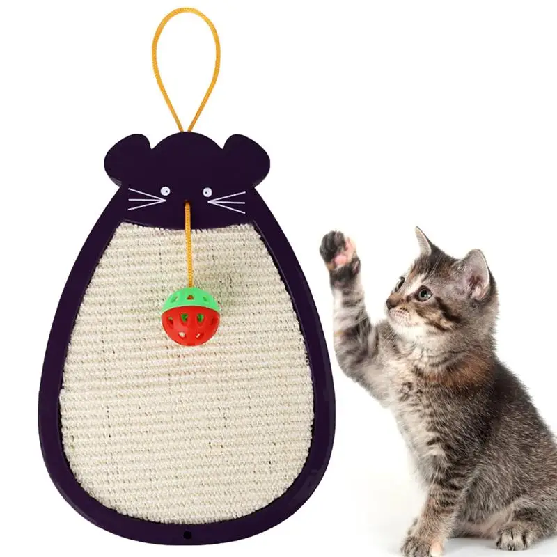 

Cat Scratch Board Mouse Paper Cat Scratcher Toy Grinding Nails Interactive Protect Furniture Cat Toy with Bell Ball