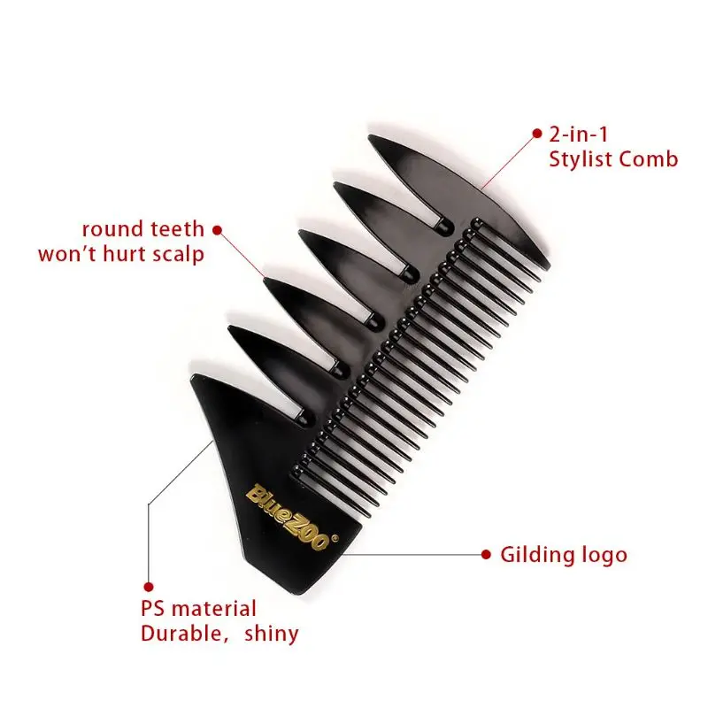 2 в 1 короткая двухсторонняя расческа для волос распутывания вьющихся стиле ретро