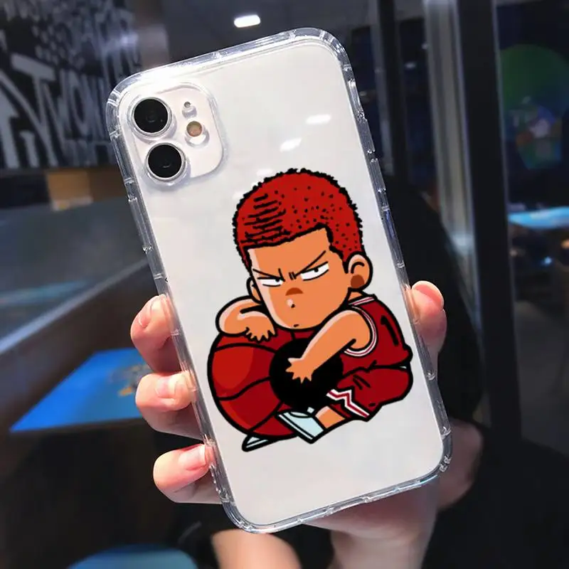 

Slam dunk anime manga Phone Case Transparent for iPhone 11 12 mini pro XS MAX 8 7 6 6S Plus X 5S SE 2020 XR