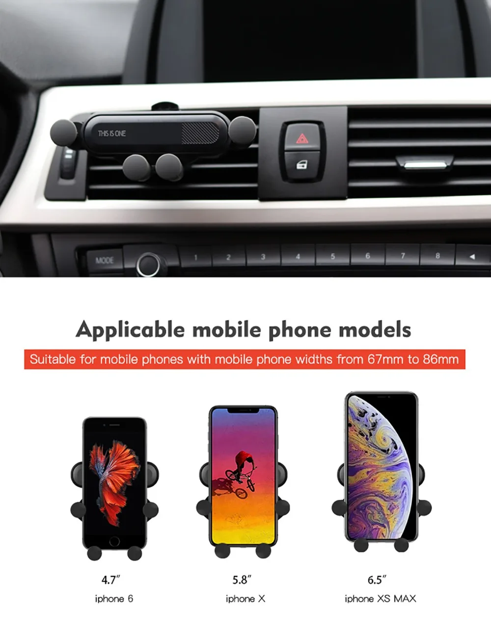Универсальный гравитационный Автомобильный держатель для телефона держатель на вентиляционное отверстие автомобиля держатель без магнитной подставки для мобильного телефона универсальная подставка для мобильного телефона