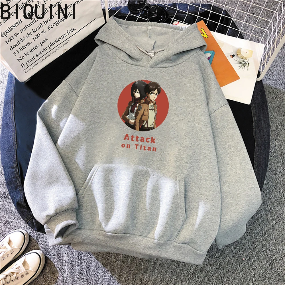 

Attack On Titan Letter Printing Sweatshirt Women Anime Hoodie Plus Size Hoodies Warm Unisex Aesthetic Fashion Men Couple Clothes