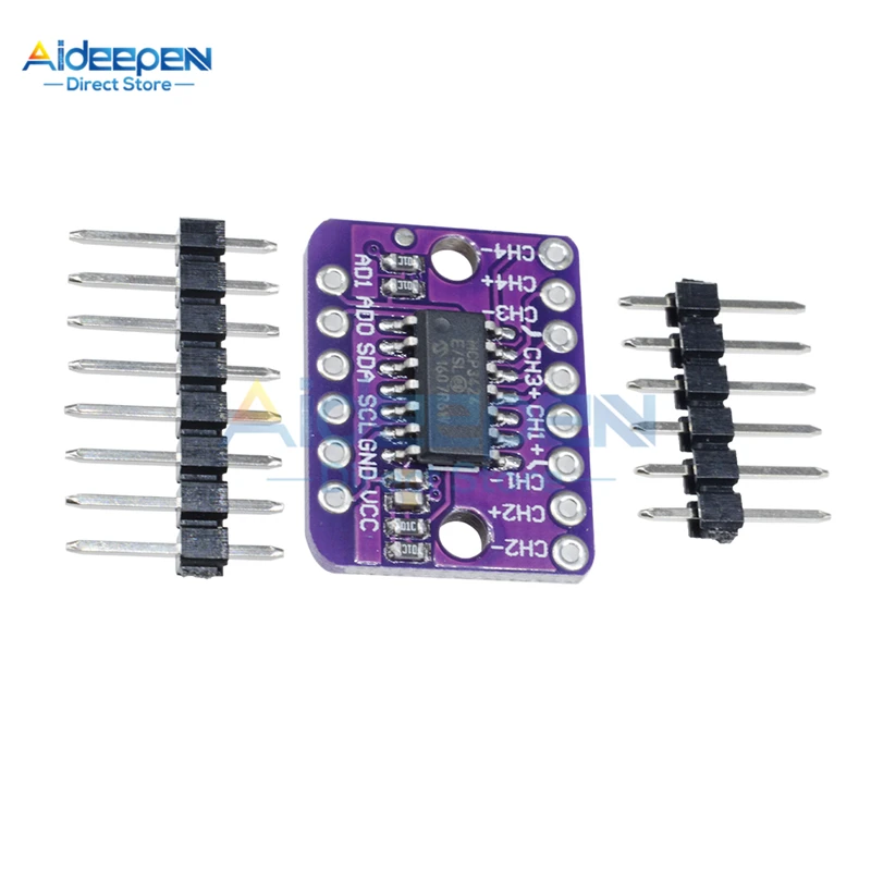 DC 2.7V-5.5V MCP3424 Programmable Gain Amplifier Module 4 Channel I2C IIC Interface A/D Converter For Arduino Raspberry Pi | Инструменты