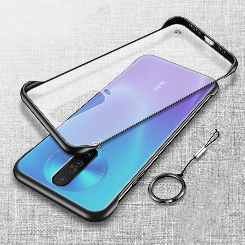 Для Xiaomi Redmi K30 чехол жесткий матовый прозрачный тонкий с защитой от повреждений и
