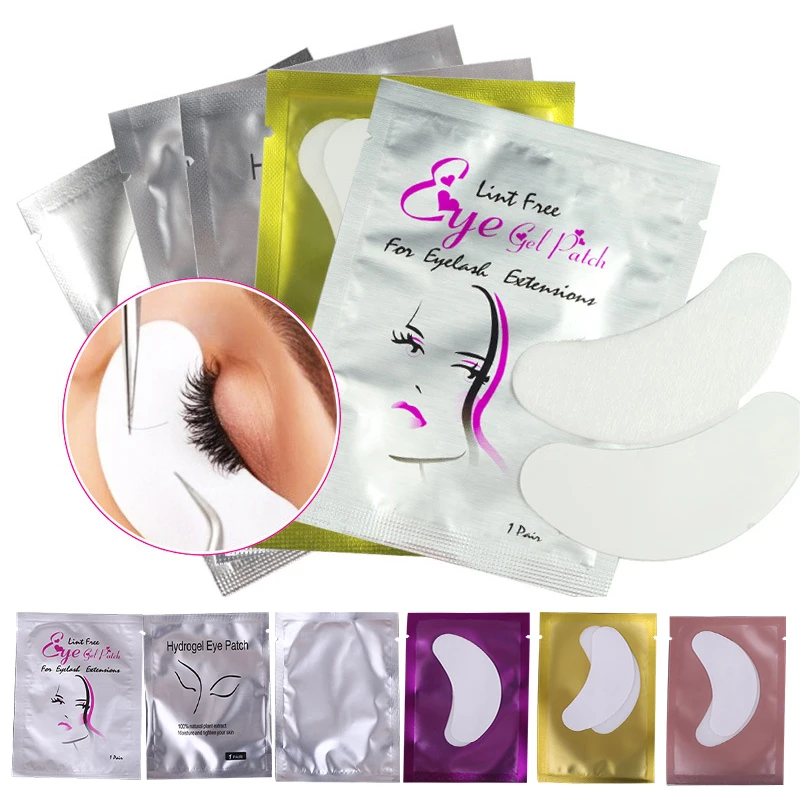 

50/100PCS Wholesale Hydrogel Gel Eye Patches for Eyelash Extension Eyepads Eyelash patch Lashes Extension Mask Eyepad Makeup