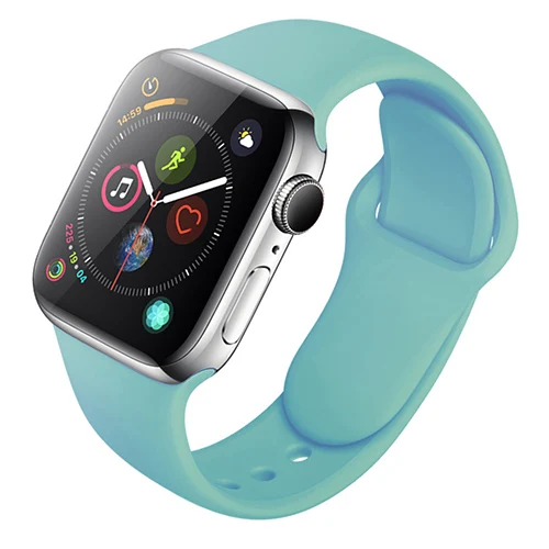 Силиконовый ремешок для часов Apple Watch 5 4 44 мм 40 мм ремешок для iwatch Apple Watch Series 3 2 1 38 мм 42 мм полосы - Band Color: color 6