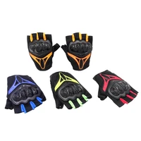 1 pair motorcycle retro half finger gloves motocross anti drop riding gloves breathable summer motorcycle protective gear kits