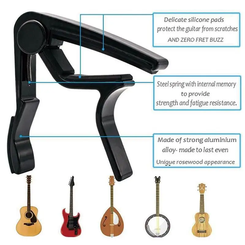 Новый гитарный Капо Профессиональный Металлический переключатель зажима типа