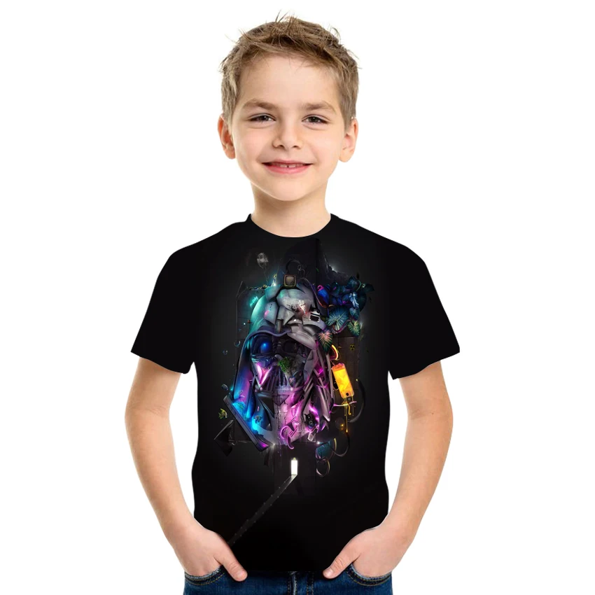 

Children's Anime 3D Casual T-shirt Kids Oversized T-shirt Boys and Girls Fun O-neck Short Sleeve Top