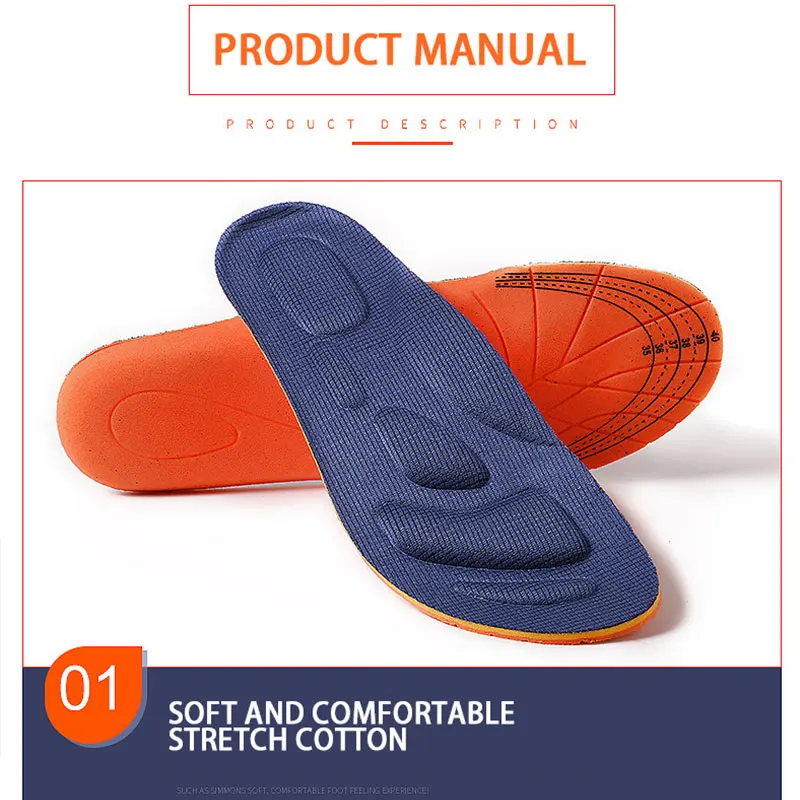 Memory Foam Sports Running insoles orthotic Arch Support Shoes Insole Man Women Flat Feet Breathable Orthopedic Insoles for feet