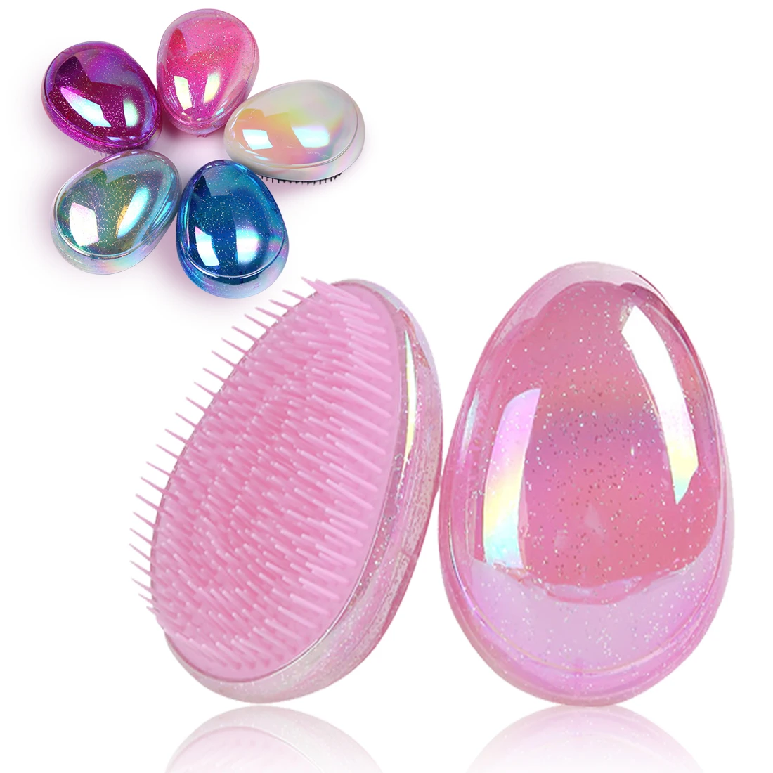 

Пластиковая расческа, расческа для парикмахерской в форме яйца, не завязывается, гладкая Расческа для укладки волос, прямая расческа для во...