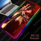 Большой игровой RGB коврик для мыши XGZ, геймерский большой коврик, компьютерный коврик со светодиодной подсветкой XXL, Настольный коврик для клавиатуры CSGO DOTA