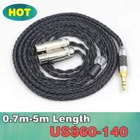 16 core 7n occ black braided earphone cable for monolith m1570 over ear open back balanced planar headphone